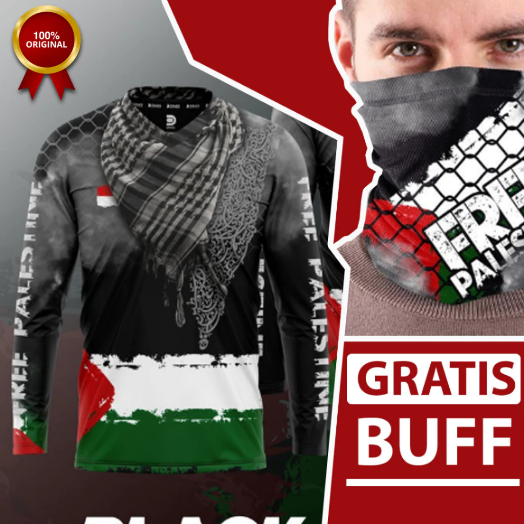 Kaos Palestina Lengan Panjang - FLAG SERIES