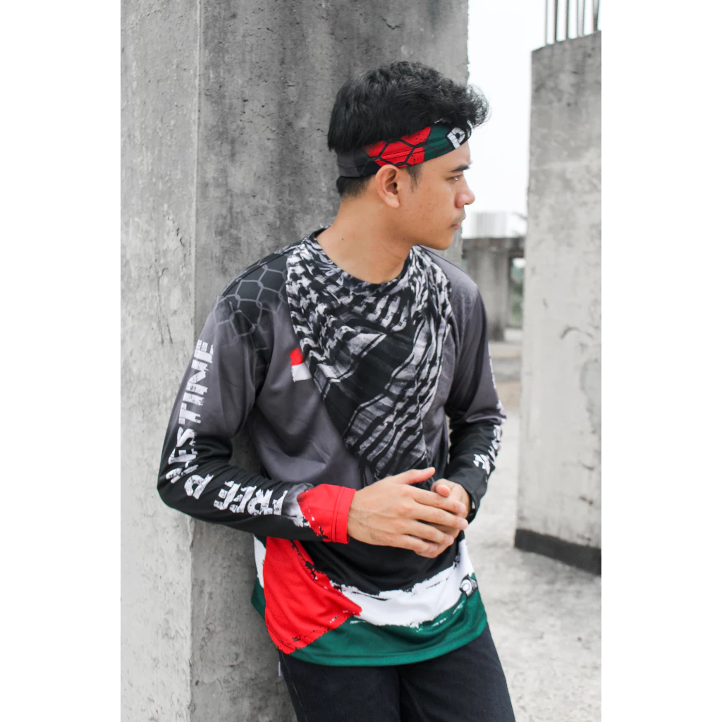 Kaos Palestina Lengan Panjang - FLAG SERIES